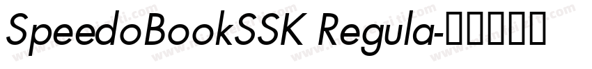 SpeedoBookSSK Regula字体转换